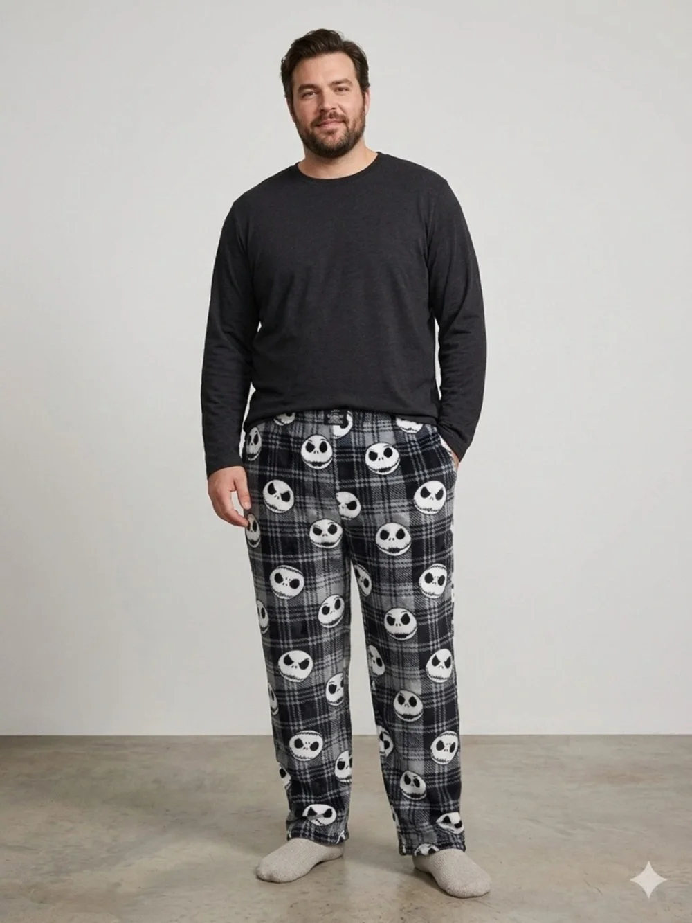 Disney Nightmare Before Christmas Jack Skellington Fleece Pajama Pants XL Cozy